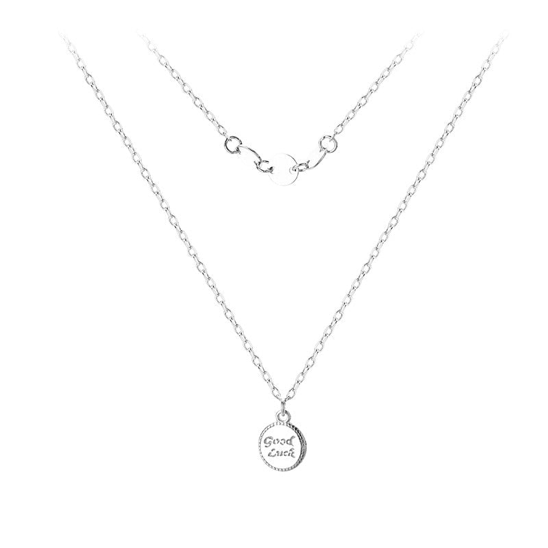 Fashion Jewelry Good Luck Double-layer Pendants Necklace for Women in 925 Sterling Silver