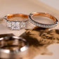 Exquisite 3Pcs/Set Engagement Rings for Women with Zircon in Silver Color
