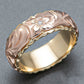 Vintage Jewelry Elegant Flower Carved Design Wedding Band Rings in Gold Color