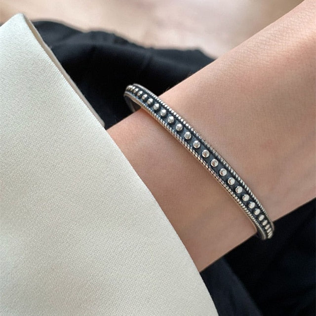 Fashion Jewelry Open Cuff Bangle Bracelet for Women in 925 Sterling Silver