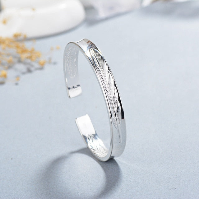 Fashion Jewelry Open Cuff Bangle Bracelet for Women in 925 Sterling Silver