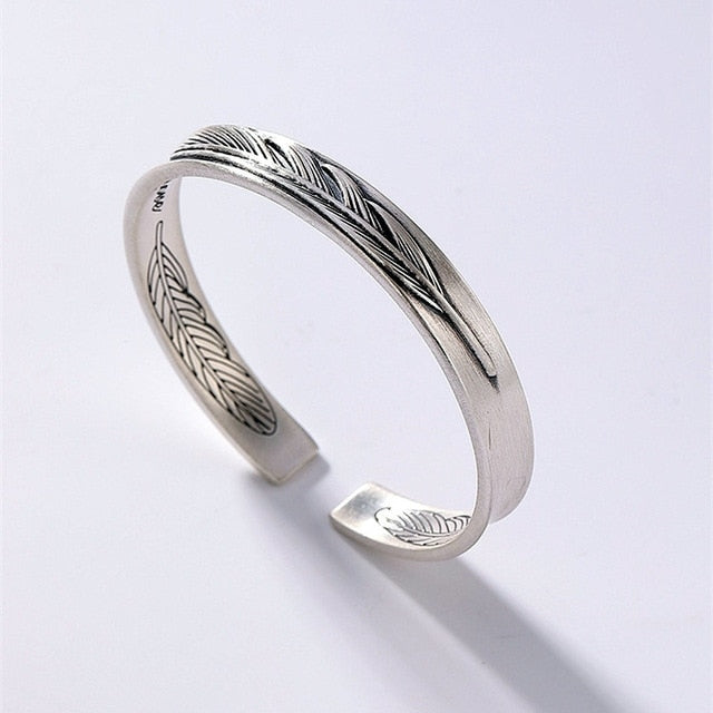 Fashion Jewelry Open Cuff Bangle Bracelet for Women in 925 Sterling Silver