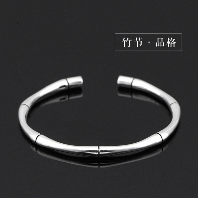 Fashion Jewelry Open Cuff Bangle Bracelet for Women in 925 Sterling Silver