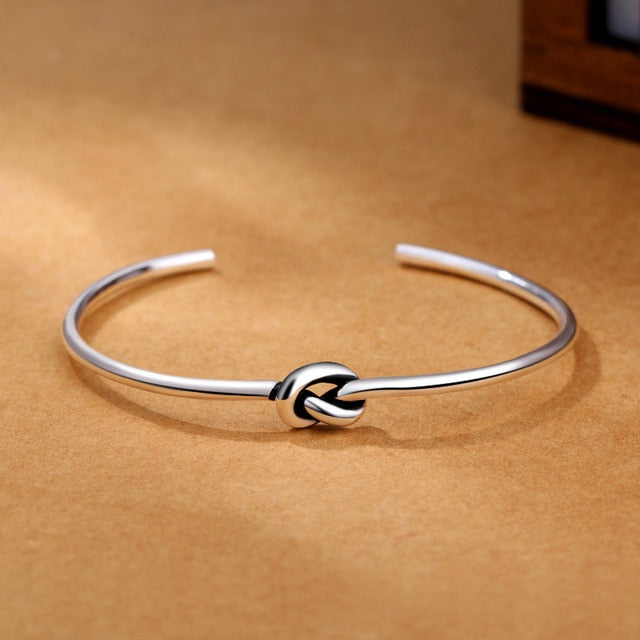 Fashion Jewelry Open Cuff Bangle Bracelet for Women in 925 Sterling Silver