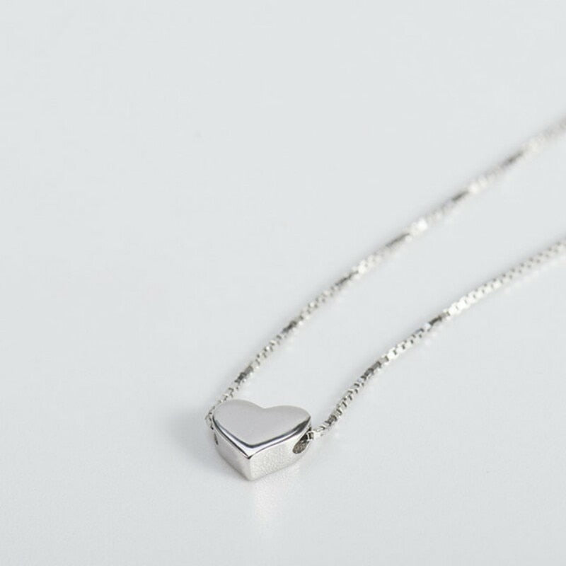 Fashion Jewelry Love Heart Pendants Necklace for Women in 925 Sterling Silver