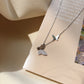 Trendy Jewelry Double Butterfly Pendant Necklace for Women in 925 Sterling Silver