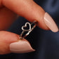 Minimalist Jewelry Simple Silver Color Heart Fashion Ring for Women as Gifts