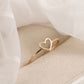 Minimalist Jewelry Simple Silver Color Heart Fashion Ring for Women as Gifts