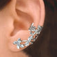 Trendy Jewelry Delicate Vine Shape Ear Clip Earrings for Women in Silver Color