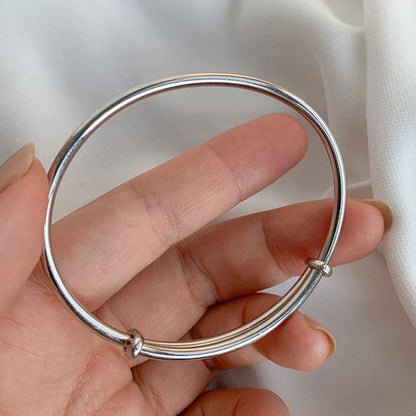 Vintage Jewelry Pull-out Adjustable Bangle Bracelet for Women  in 925 Sterling Silve