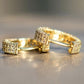 Hip Hop Jewelry Micro Pave Hoop Earrings for Women with Zircon in Silver Color