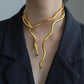 Steampunk Hip Hop Jewelry Snake Chains Necklace for Men in Gold Color