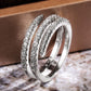 Statement Jewelry Fashion Surround Ring for Women with Zircon in 925 Silver