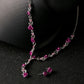 Rose Jewelry Set for Wedding with Zircon in Silver Color Wedding Jewelry