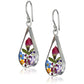 Fashion Jewelry Cute Resin Flower Drop Earrings for Women with Zircon