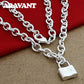 Fashion Jewelry Lock Pendant Pendant Necklace for Women in 925 Sterling Silver