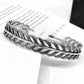 Vintage Jewelry Hollow Feather Bangle Bracelet in 925 Sterling Silver