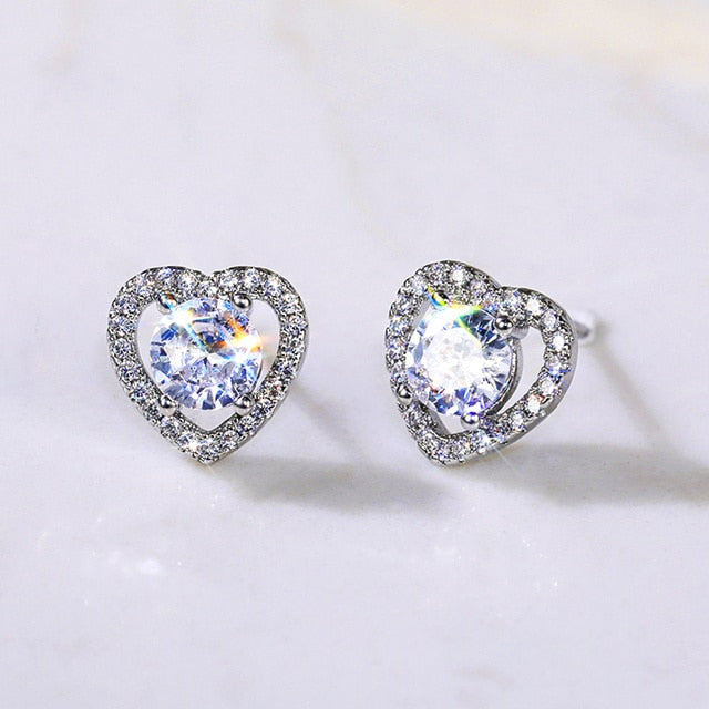 Fashion Jewelry Multiple Designs Simple Stud Earrings for Women with Cubic Zirconia