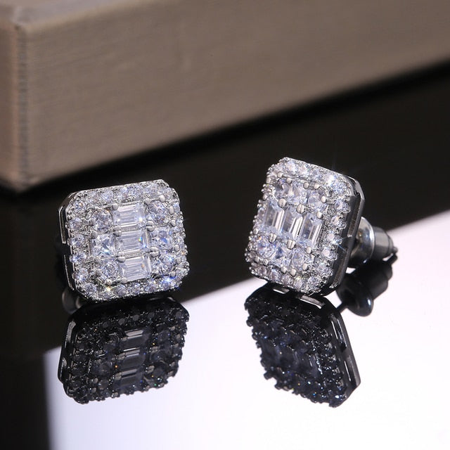 Fashion Jewelry Multiple Designs Simple Stud Earrings for Women with Cubic Zirconia