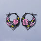 Trendy Jewelry Temperament Forest Enamel Hoop Earrings for Women with Zircon