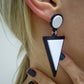 Fashion Jewelry Stylish Candy Color Triangle Simulated Pearl Drop Earrings for Women