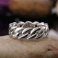 Hip Hop Jewelry Metallic Chain Puzzle Ring for Women in 925 Sterling Silver