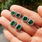 Fashion Jewelry Elegant Green Cubic Zirconia Stud Earrings for Women