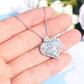 Trendy Jewelry Heart Crystal Pendant Necklaces for Women in Silver Color
