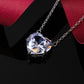 Wedding Jewelry Luxury Heart Jewelry Set for Women with Cubic Zirconia in Silver Color