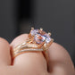 Gorgeous Round Cut Zircon Solitaire Ring for Women with Zircon in Gold Color