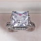Victorian Jewelry Gorgeous Shiny Square Radiant Cut CZ Cocktail Ring
