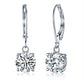 Fashion Jewelry Elegant Simple Zircon Dangle Earrings for Women in Silver Color