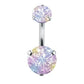 Body Jewelry Belly Button Rings for Women with Zircon in Gold Color and Silver Color