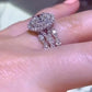 Wedding Jewelry 2Pcs/Set Dazzling Micro Pave Design CZ Bridal Set Ring
