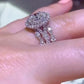 Engagement Jewelry Luxury White Cubic Zircon Bridal Set Rings for Bridal