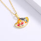 Fashion Jewelry Small Color Enamel Pendant Necklaces for Women in Gold Color