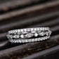 Fashion Jewelry Delicate Dazzling 3 Row Paved Cubic Zircon Fashion Ring for Women