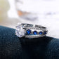 Wedding Jewelry Round Cut Zircon Engagement Rings for Women in Silver Color