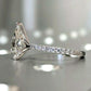 Victorian Jewelry Graceful Dazzling Pear Cut Cubic Zircon Cocktail Ring