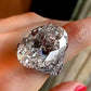 Wedding Jewelry Romantic Dazzling Cubic Zircon Cocktail Ring in Silver Color