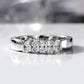 Anniversary Jewelry Luxury Round Cut CZ Anniversary Band Ring in Silver Color