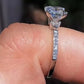 Engagement Jewelry Elegant Shiny Square Radiant Cut CZ Solitaire Ring