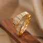 Punk Style Animal Snake Rings for Women and Men with Zircon in Gold Color