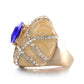 Trendy Jewelry Cocktail Rings for Women with Crystal in Gold Color