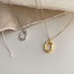 Trendy Jewelry Ellipse Pendants Necklace for Women in 925 Sterling Silver