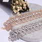 Statement Jewelry Luxury Collar Necklace for Women with Crystal in Silver Color