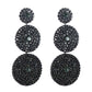 Statement Jewelry Exaggerated White Multi-layer Rhinestone Dangle Earrings for Women