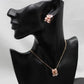 Fashion Jewelry Charm Black Leaf Enamel Jewelry Set for Women as Daily Accessories