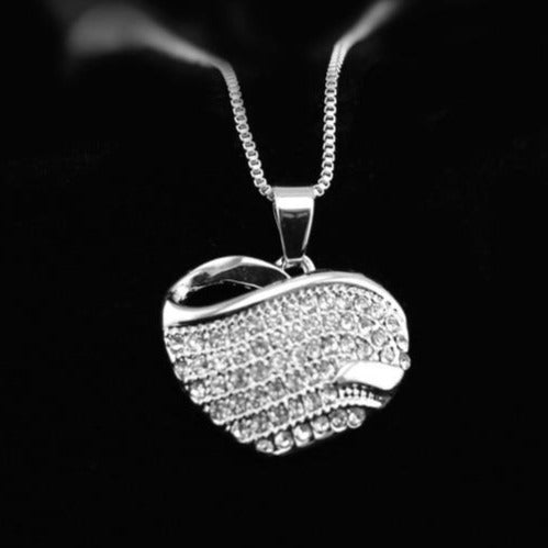 Fashion Jewelry Micro Pave Love Heart Jewelry Set for Bridal Statement Accessories