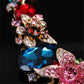 Wedding Jewelry Luxury Crystal Delicate Flower Jewelry Set for Bridal